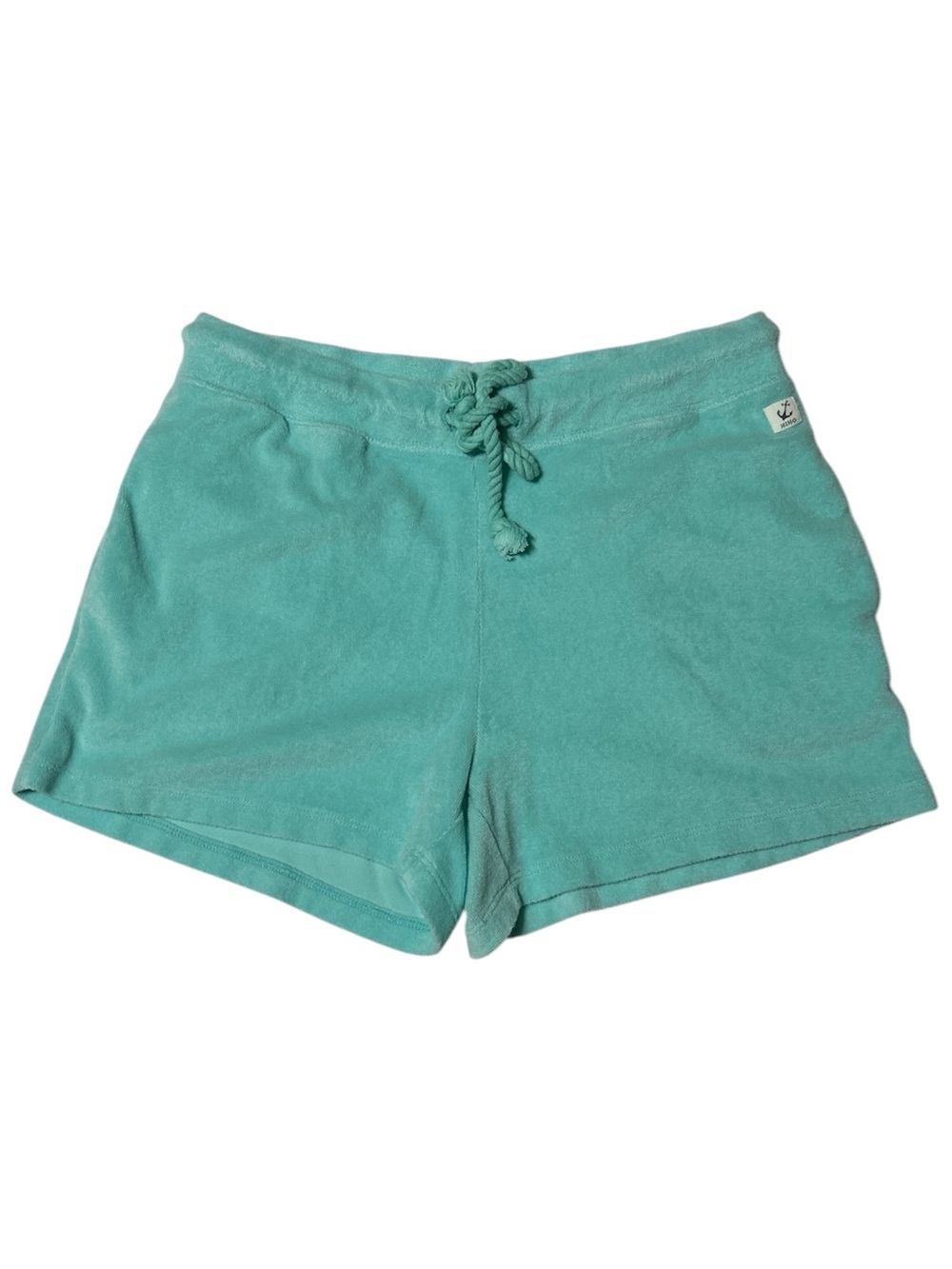 HiHo Pima Cotton French Terry Light Blue Green Shorts Sz S Beach Resortwear